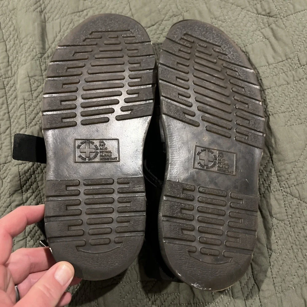 Dr. Martens KASSION Brando Black Leather Men's Size 8M Gently‎ Worn Sandal